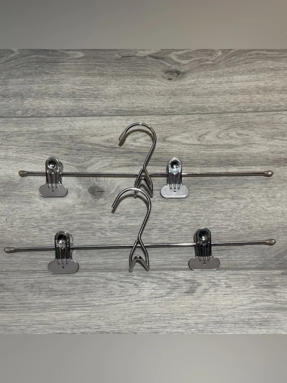 Set of 2 Chrome Clip Hangers